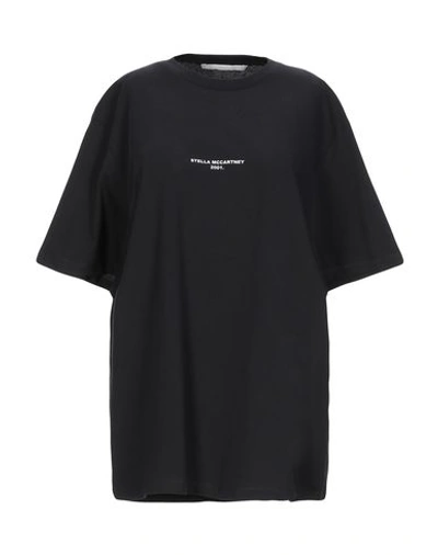 Shop Stella Mccartney Woman T-shirt Black Size 6-8 Cotton, Elastane