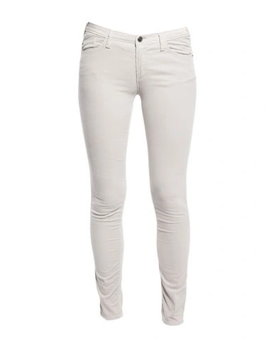 Shop Emporio Armani Woman Pants Light Grey Size 27 Cotton, Elastane
