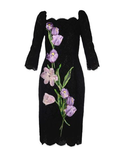 Shop Dolce & Gabbana Midi Dresses In Black