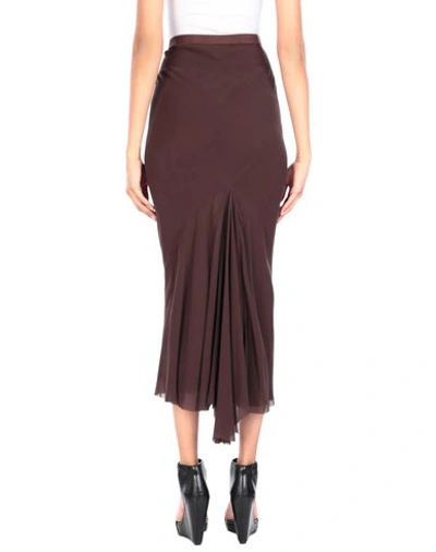 Shop Rick Owens Maxi Skirts In Cocoa