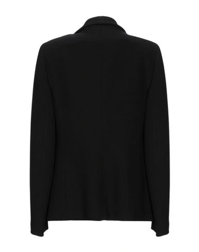 Shop Emporio Armani Woman Blazer Black Size 10 Viscose, Polyamide, Elastane