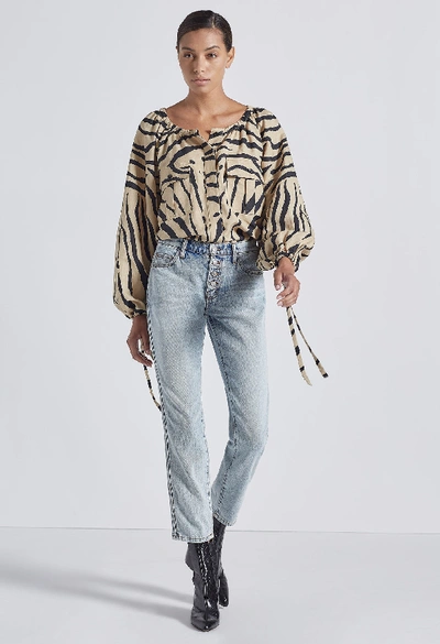 Shop Current Elliott The Studio 338 Blouse In Zebra Placement