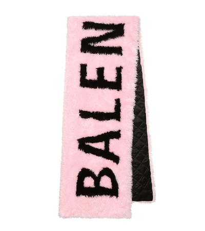 Shop Balenciaga Giant Faux Fur Scarf In Pink