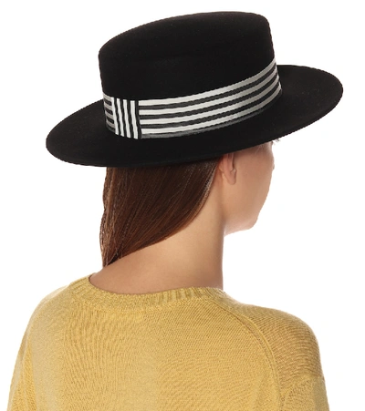 Shop Maison Michel Kiki Felt Hat In Black