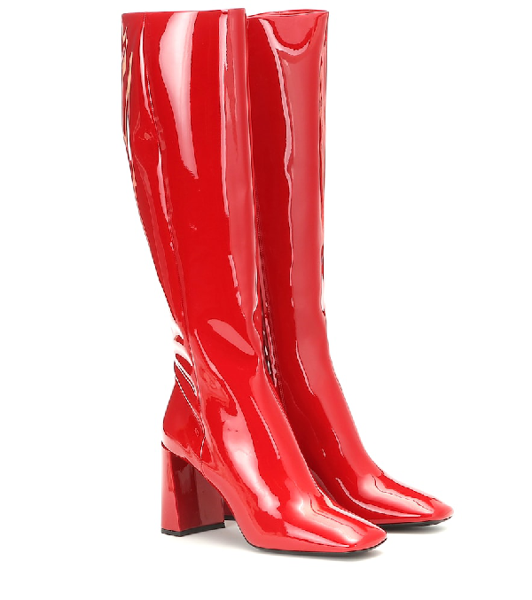 prada patent leather booties
