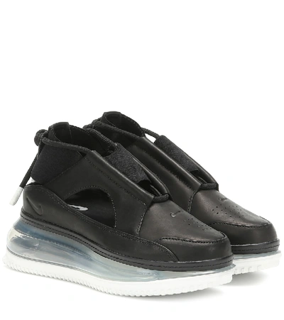 Shop Nike Air Max 720 Leather Sneaker In Black