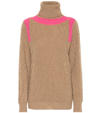 Shop Victoria Beckham Cashmere Turtleneck Sweater In Beige
