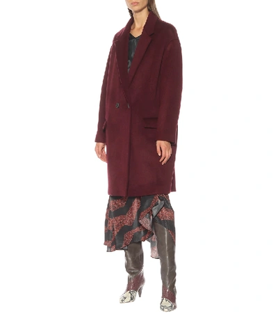 Shop Isabel Marant Filipo Wool And Cashmere Coat In Red