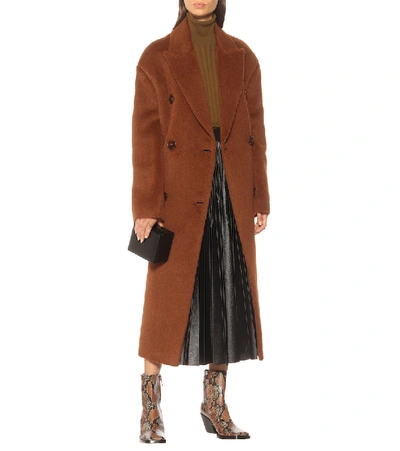 Shop Acne Studios Alpaca And Wool Coat In Brown