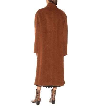 Shop Acne Studios Alpaca And Wool Coat In Brown