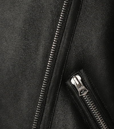 Acne Studios Black Shearling Velocite Aviator Jacket In Black