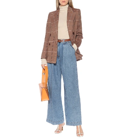 Shop Acne Studios High-rise Wide-leg Jeans In Blue