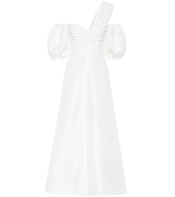 self portrait ivory taffeta dress