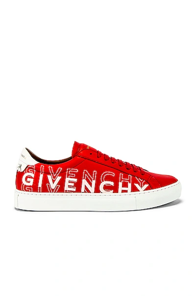 Shop Givenchy Urban Street Low Sneakers In Red In Red & White