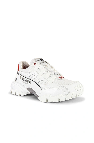 Shop Valentino Low In White & Red