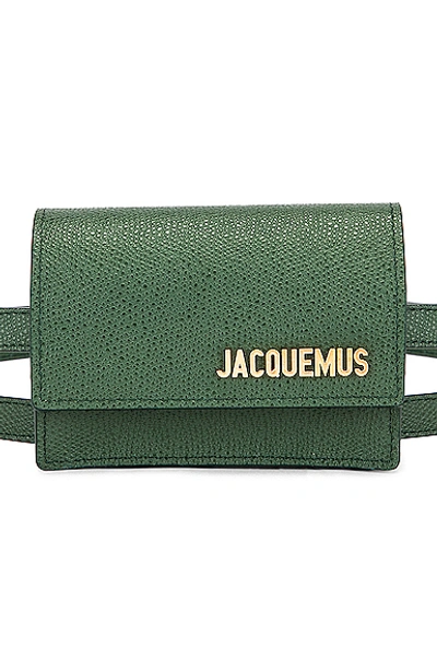 Shop Jacquemus Bello Belt Bag In Dark Green