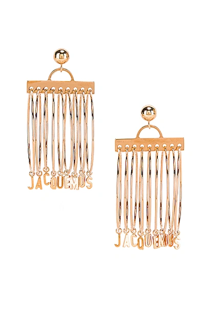 Shop Jacquemus Ring Earrings In Gold