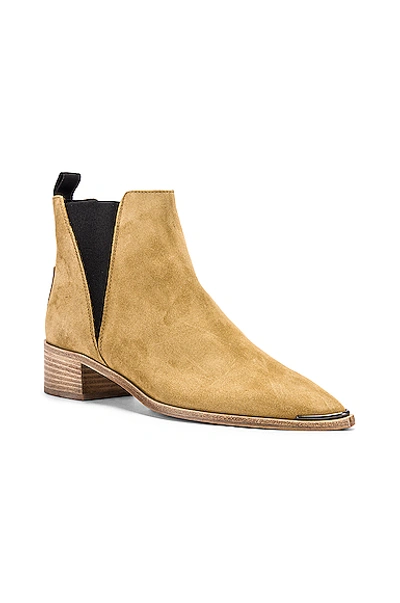 Shop Acne Studios Jensen Suede Boots In Beige & Beige