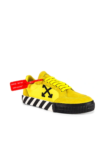 Shop Off-white Low Vulcanized Sneaker In Yellow & Black