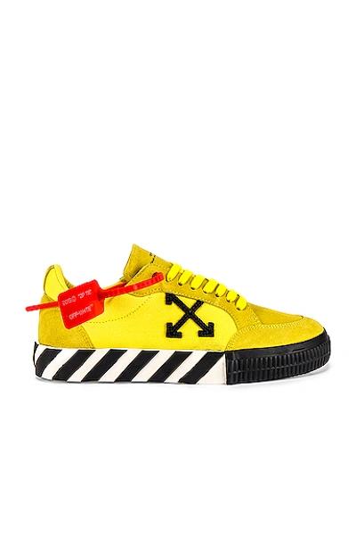 Shop Off-white Low Vulcanized Sneaker In Yellow & Black