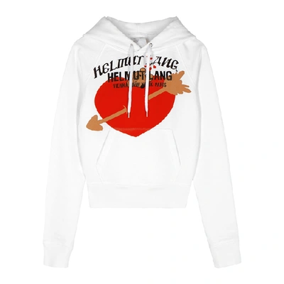 Shop Helmut Lang White Printed Cotton-jersey Sweatshirt