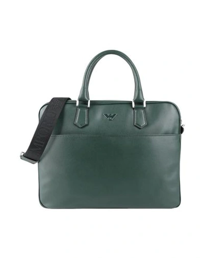 Shop Emporio Armani Handbags In Dark Green
