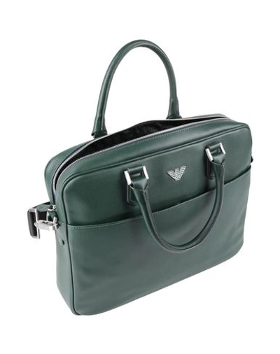 Shop Emporio Armani Handbags In Dark Green