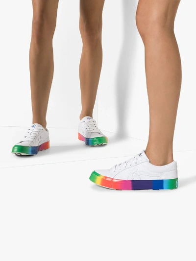Converse X Golf Le Fleur Rainbow Sole Sneakers In White | ModeSens