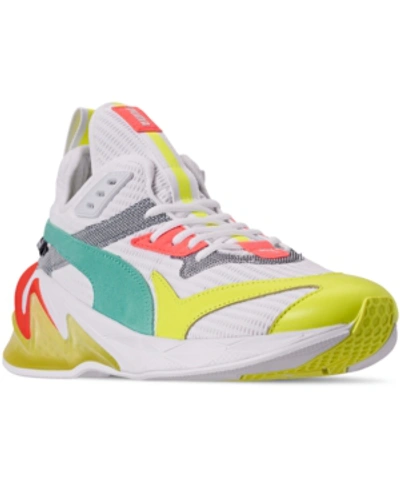 Shop Puma Men's Court Lqdcell Origin Casual Athletic Sneakers From Finish Line In  White/yellow Alert