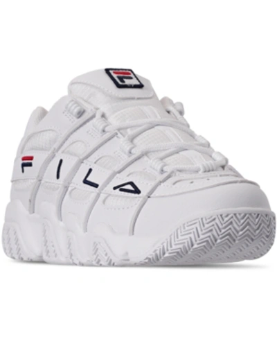 Shop Fila Men's Uproot Basketball Sneakers From Finish Line In White/navy/red