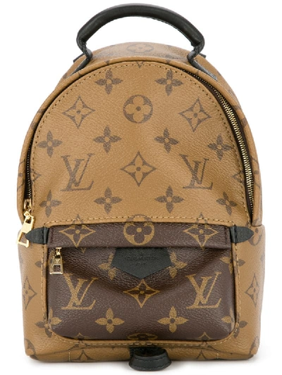 Shop Pre-owned Louis Vuitton Palm Springs Mini Backpack  In Brown