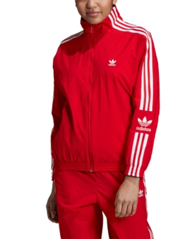 Shop Adidas Originals Adicolor Track Jacket In Scarlet