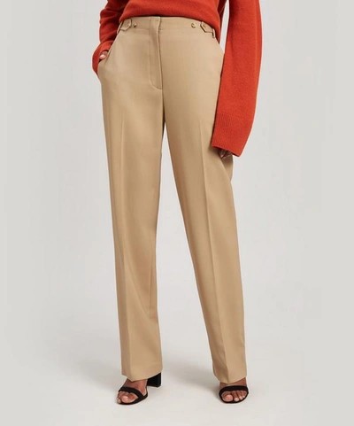 Shop The Row Matea Wool-blend Trousers In Khaki