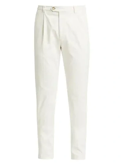 Shop Brunello Cucinelli Leisure Fit Trousers In Off White