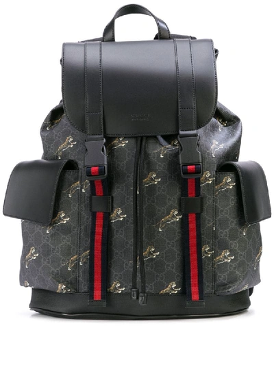 Shop Gucci Gg Supreme Backpack - Black