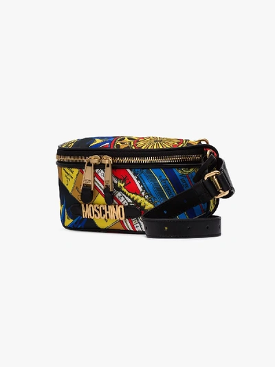 Shop Moschino Multicoloured Astrology Print Belt Bag In Yellow