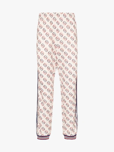 Shop Gucci Gg Logo Print Track Pants In Neutrals