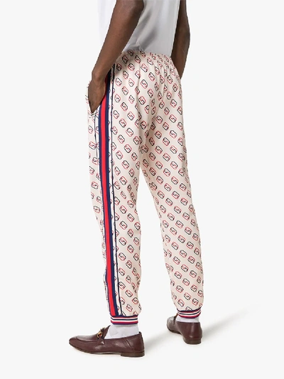 Shop Gucci Gg Logo Print Track Pants In Neutrals