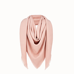 fendi shawl with fur pink
