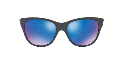 Shop Oakley Woman Sunglasses Oo9357 Hold Out In Sapphire Iridium Polarized
