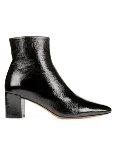 Shop Vince Lanica Patent Leather Ankle Boots In Black