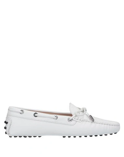 Shop Tod's Loafers In White