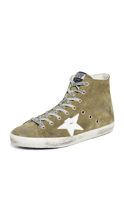 Shop Golden Goose Francy Sneakers In Military Green/white