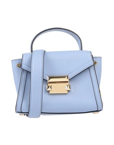 Shop Michael Michael Kors Handbag In Sky Blue