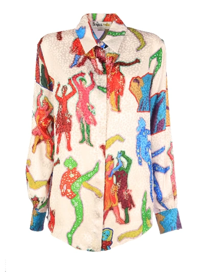 Shop Stella Mccartney Silk Lucy In The Sky Diamonds Shirt In Multicolor