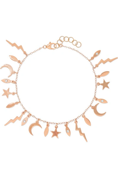 Shop Andrea Fohrman Element 18-karat Rose Gold Diamond Bracelet