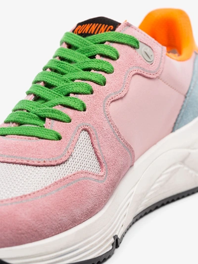 Shop Golden Goose Multicoloured Running Sole Sneakers In Pink
