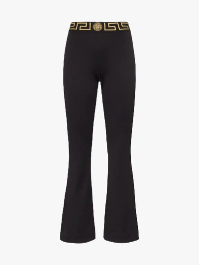 Shop Versace Greca Border Track Pants In Black