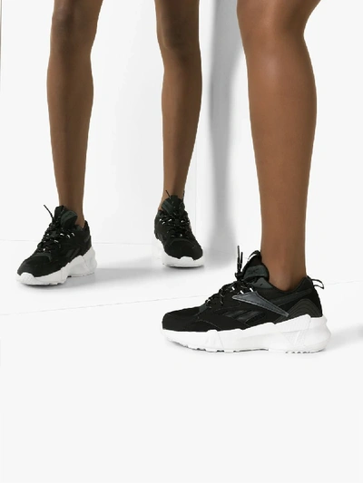 Shop Reebok Black Aztrek Chunky Sneakers