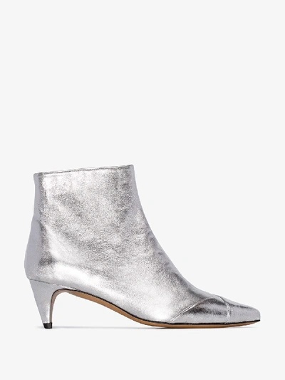 Marant Silver Durfee 60 Ankle Boots In Metallic | ModeSens